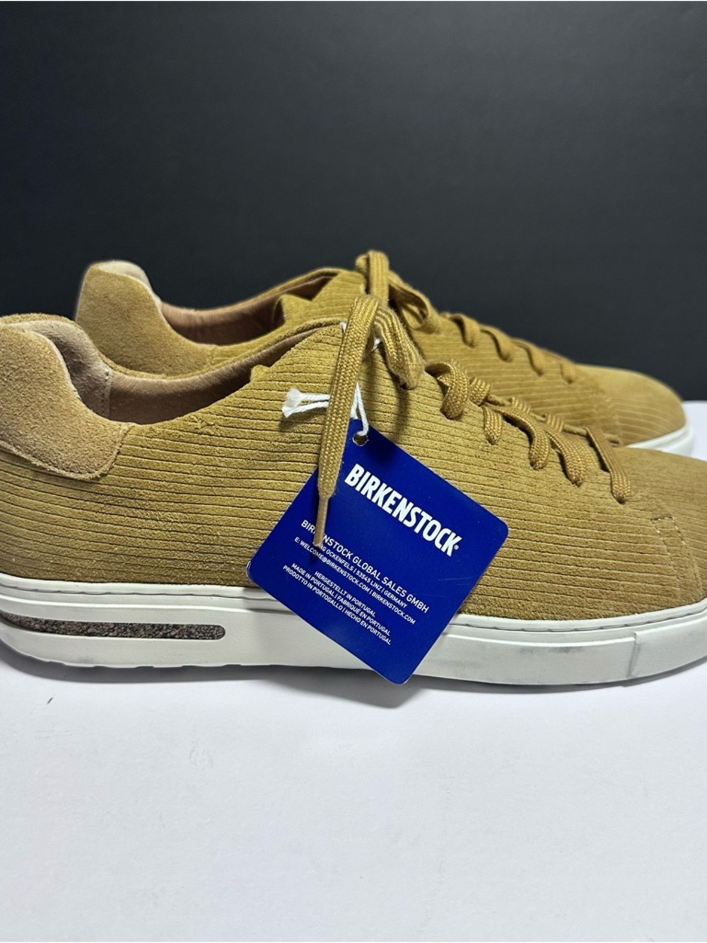 Birkenstock Bend Low Sneakers EU 41 US M 8 W 10 Brown Suede Corduroy NWT No Box